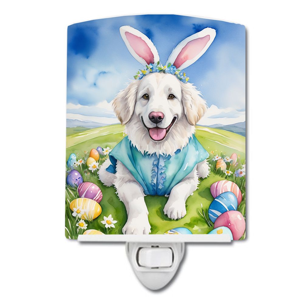 NEW Kuvasz Easter Egg Hunt Ceramic Night Light Compact, UL-Certified, Ideal for Bedroom, Bathroom, Nursery, Hallway, Kitchen, 6x