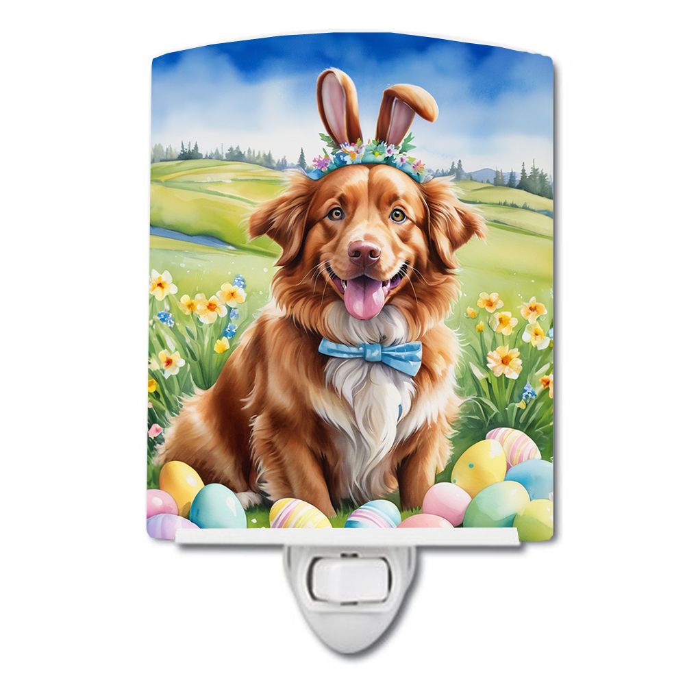 NEW Nova Scotia Duck Tolling Retriever Easter Egg Hunt Ceramic Night Light Compact, UL-Certified, Ideal for Bedroom, Bathroom, N