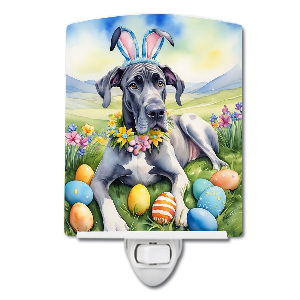 NEW Great Dane Easter Egg Hunt Ceramic Night Light Compact, UL-Certified, Ideal for Bedroom, Bathroom, Nursery, Hallway, Kitchen