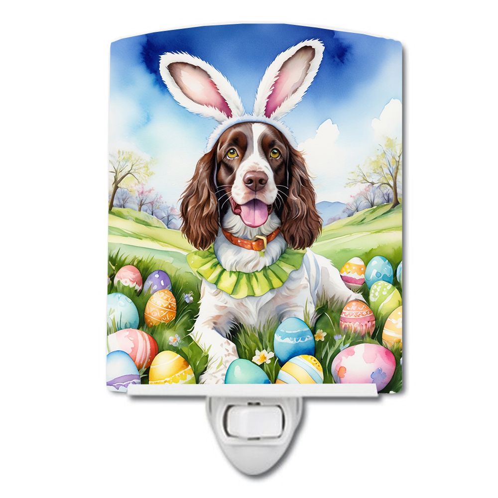 NEW English Springer Spaniel Easter Egg Hunt Ceramic Night Light Compact, UL-Certified, Ideal for Bedroom, Bathroom, Nursery, Ha
