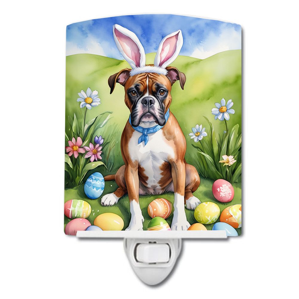 NEW Boxer Easter Egg Hunt Ceramic Night Light Compact, UL-Certified, Ideal for Bedroom, Bathroom, Nursery, Hallway, Kitchen, 6x4