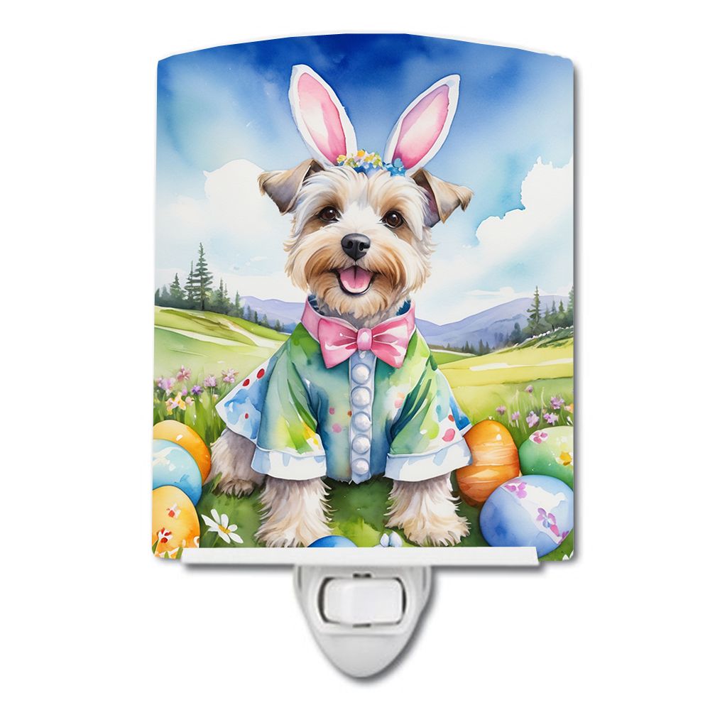 NEW Dandie Dinmont Terrier Easter Egg Hunt Ceramic Night Light Compact, UL-Certified, Ideal for Bedroom, Bathroom, Nursery, Hall