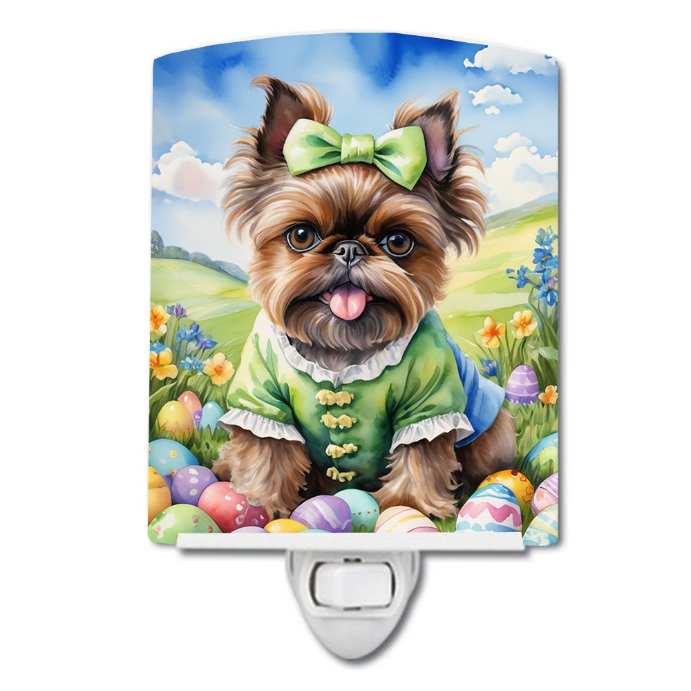 NEW Brussels Griffon Easter Egg Hunt Ceramic Night Light Compact, UL-Certified, Ideal for Bedroom, Bathroom, Nursery, Hallway, K