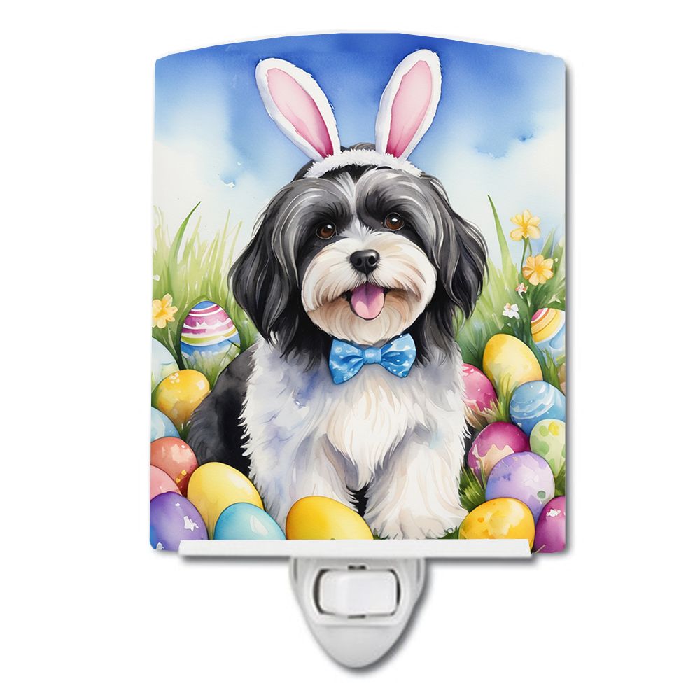 NEW Havanese Easter Egg Hunt Ceramic Night Light Compact, UL-Certified, Ideal for Bedroom, Bathroom, Nursery, Hallway, Kitchen, 