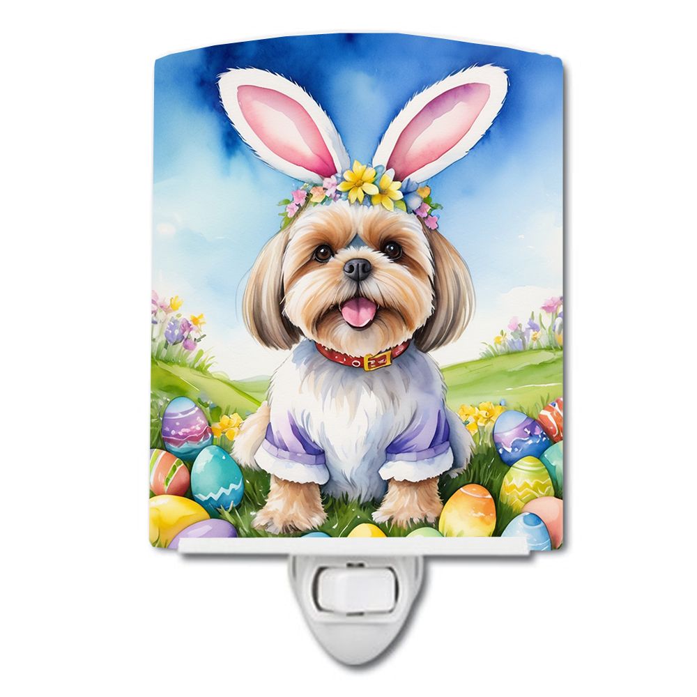 NEW Lhasa Apso Easter Egg Hunt Ceramic Night Light Compact, UL-Certified, Ideal for Bedroom, Bathroom, Nursery, Hallway, Kitchen