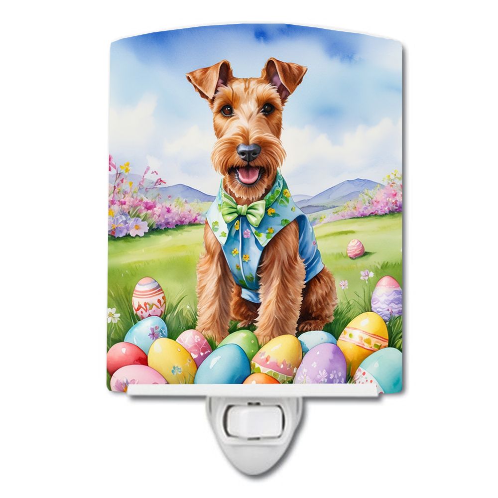 NEW Irish Terrier Easter Egg Hunt Ceramic Night Light Compact, UL-Certified, Ideal for Bedroom, Bathroom, Nursery, Hallway, Kitc