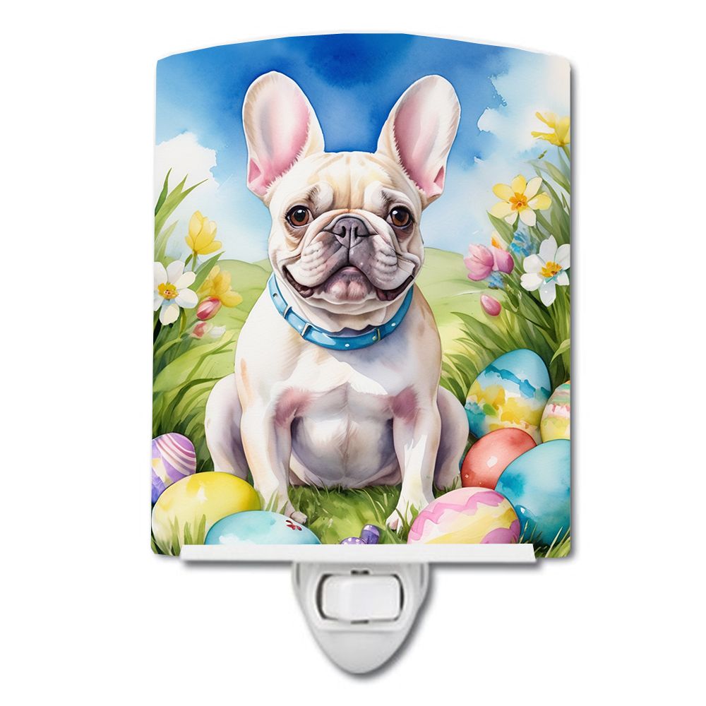 NEW French Bulldog Easter Egg Hunt Ceramic Night Light Compact, UL-Certified, Ideal for Bedroom, Bathroom, Nursery, Hallway, Kit