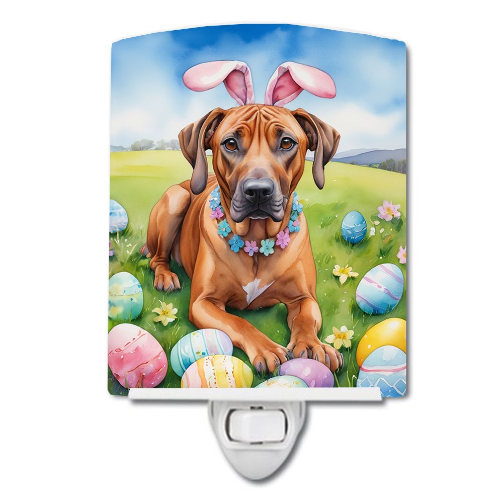 NEW Rhodesian Ridgeback Easter Egg Hunt Ceramic Night Light Compact, UL-Certified, Ideal for Bedroom, Bathroom, Nursery, Hallway