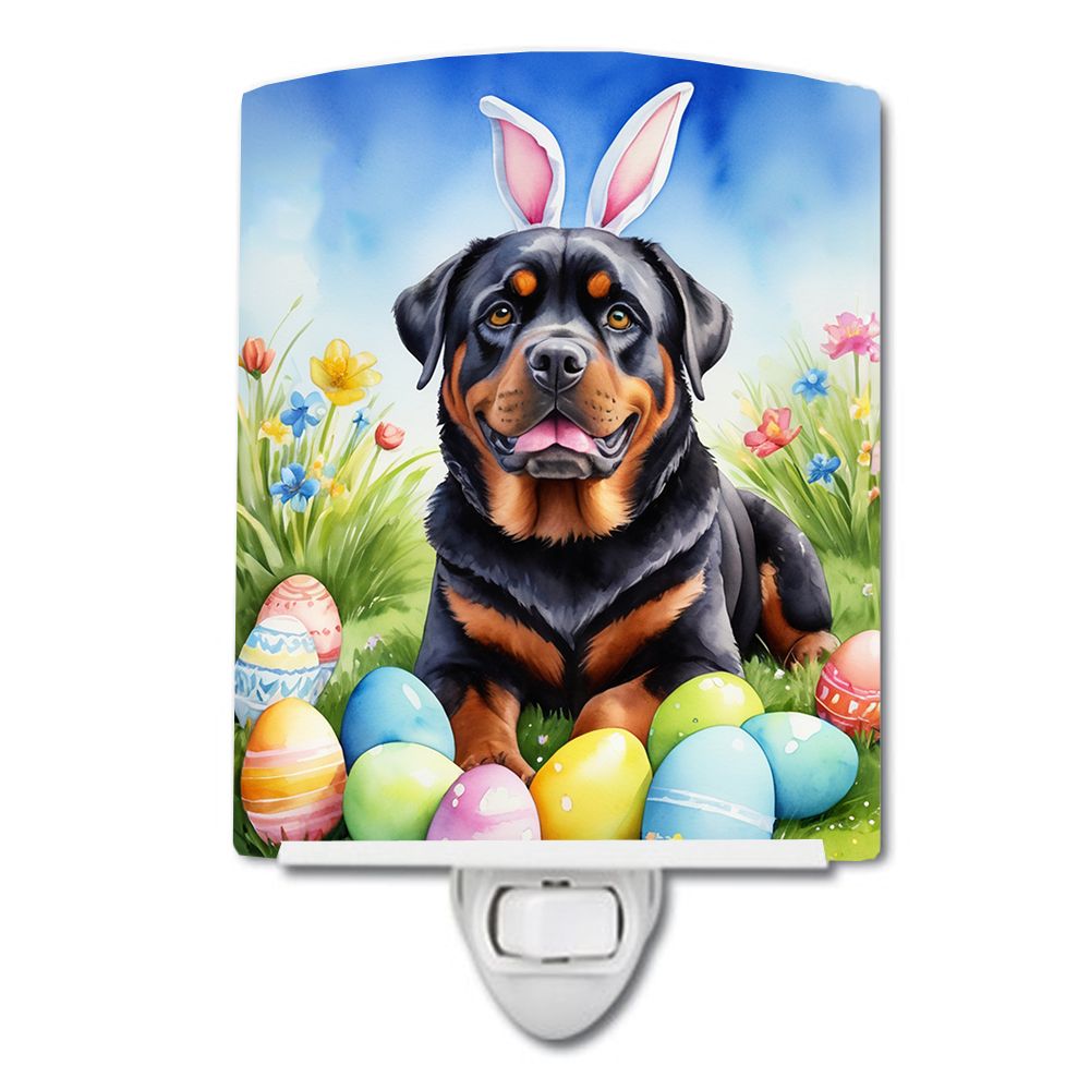NEW Rottweiler Easter Egg Hunt Ceramic Night Light Compact, UL-Certified, Ideal for Bedroom, Bathroom, Nursery, Hallway, Kitchen