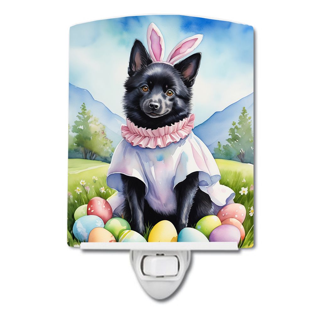 NEW Schipperke Easter Egg Hunt Ceramic Night Light Compact, UL-Certified, Ideal for Bedroom, Bathroom, Nursery, Hallway, Kitchen