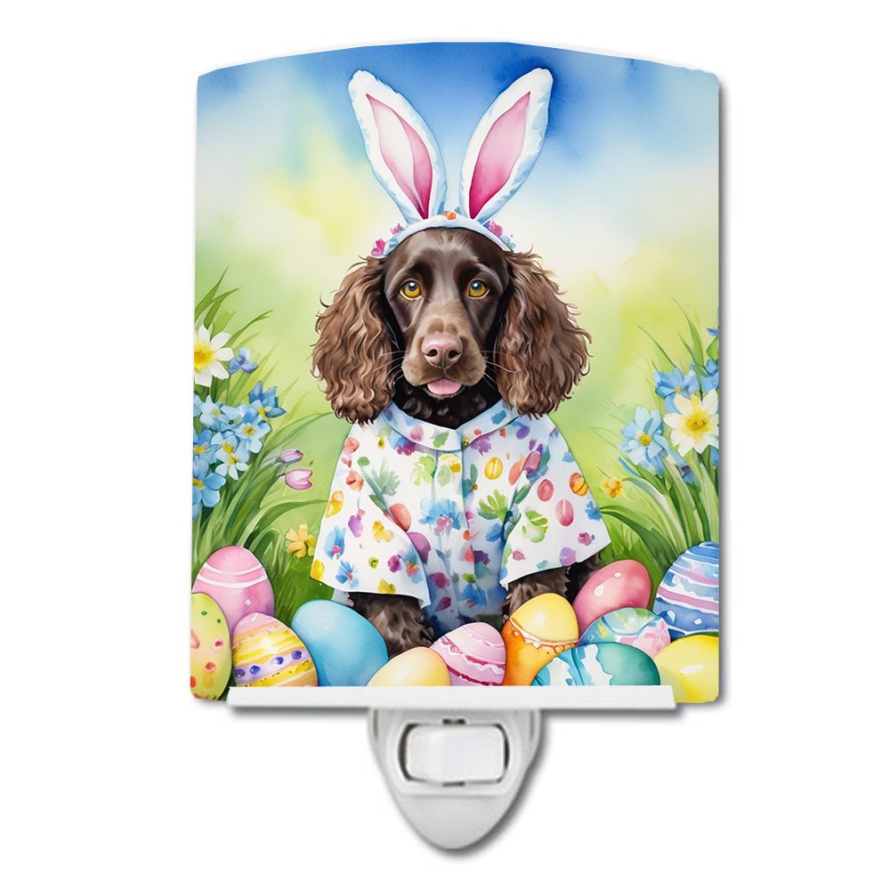 NEW Water Spaniel Easter Egg Hunt Ceramic Night Light Compact, UL-Certified, Ideal for Bedroom, Bathroom, Nursery, Hallway, Kitc