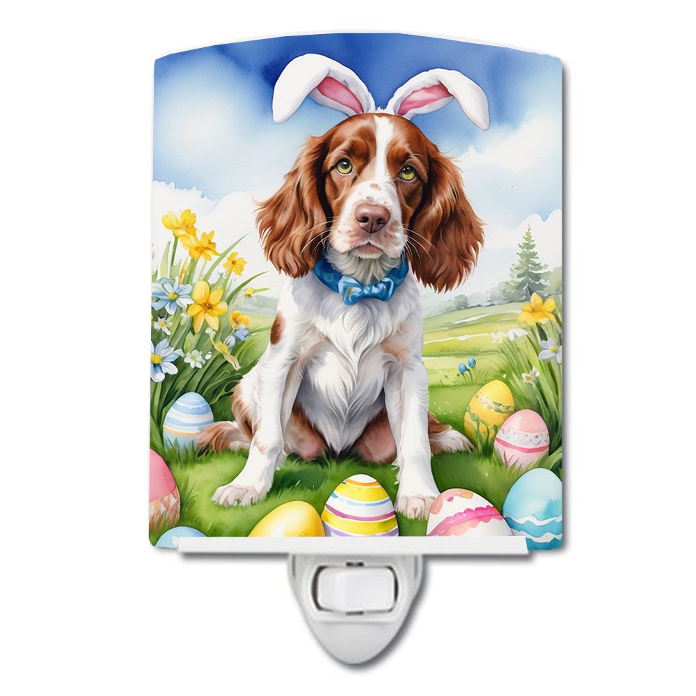 NEW Welsh Springer Spaniel Easter Egg Hunt Ceramic Night Light Compact, UL-Certified, Ideal for Bedroom, Bathroom, Nursery, Hall