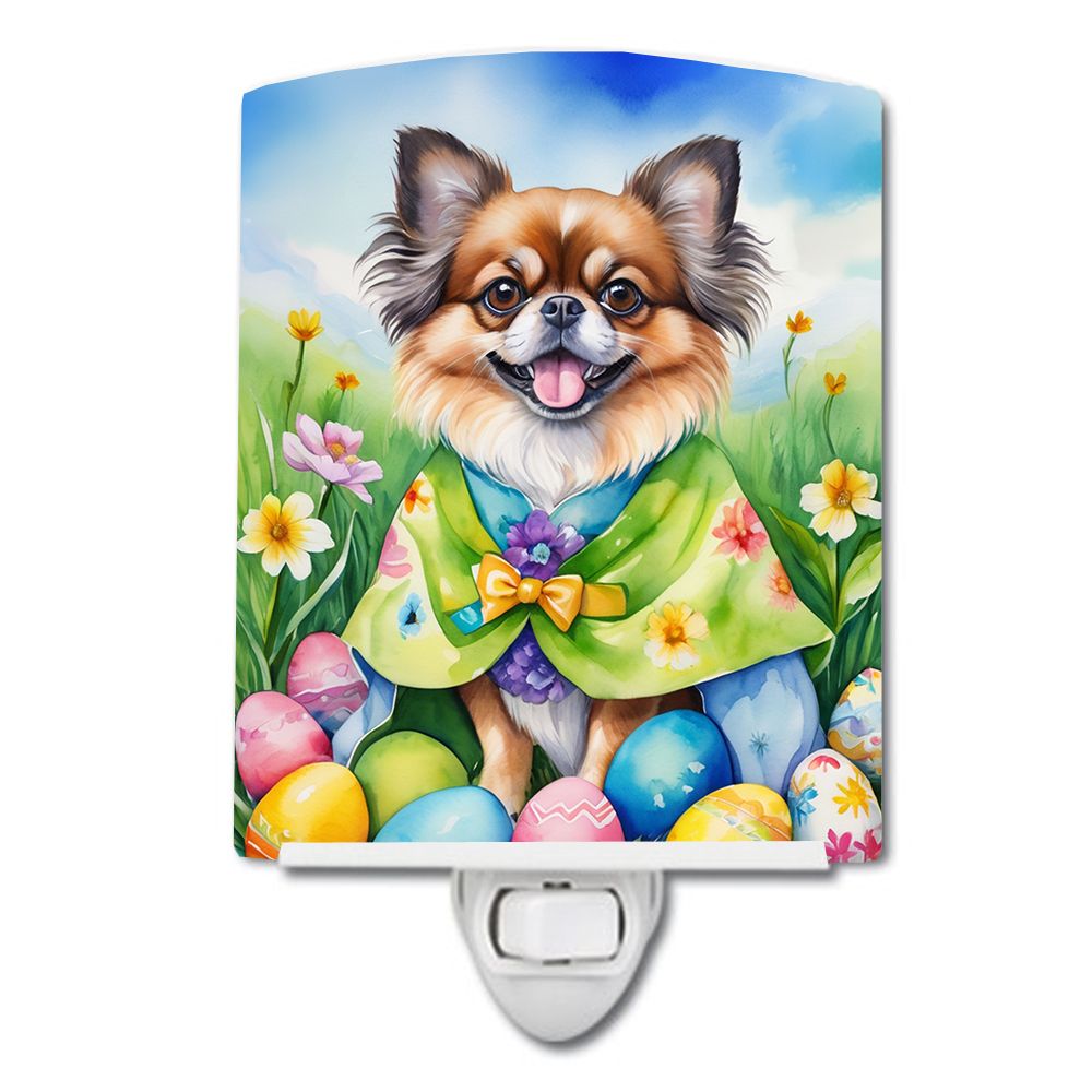 NEW Tibetan Spaniel Easter Egg Hunt Ceramic Night Light Compact, UL-Certified, Ideal for Bedroom, Bathroom, Nursery, Hallway, Ki