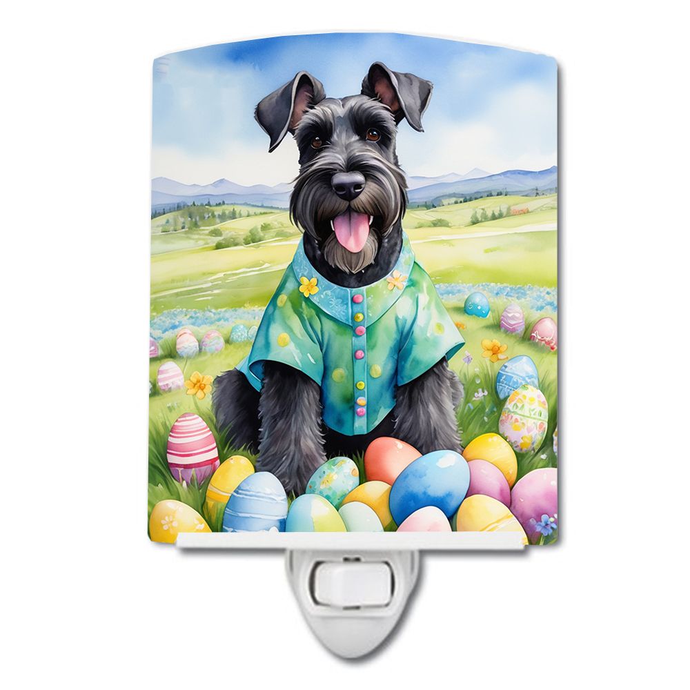 NEW Giant Schnauzer Easter Egg Hunt Ceramic Night Light Compact, UL-Certified, Ideal for Bedroom, Bathroom, Nursery, Hallway, Ki