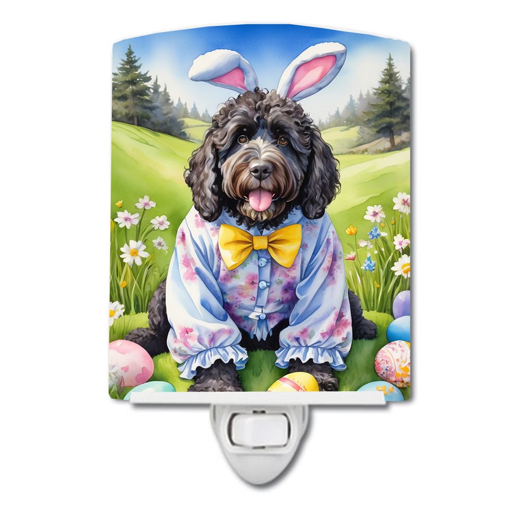 NEW Portuguese Water Dog Easter Egg Hunt Ceramic Night Light Compact, UL-Certified, Ideal for Bedroom, Bathroom, Nursery, Hallwa