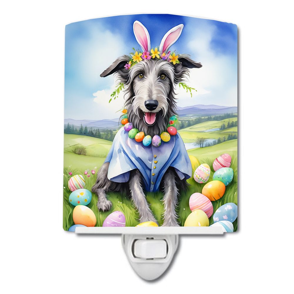 NEW Scottish Deerhound Easter Egg Hunt Ceramic Night Light Compact, UL-Certified, Ideal for Bedroom, Bathroom, Nursery, Hallway,