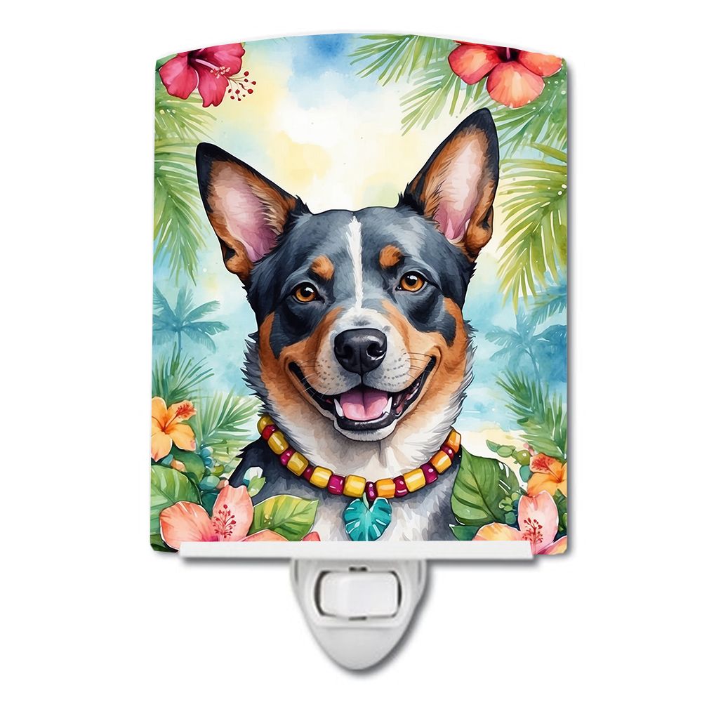 NEW Australian Cattle Dog Luau Ceramic Night Light Compact, UL-Certified, Ideal for Bedroom, Bathroom, Nursery, Hallway, Kitchen