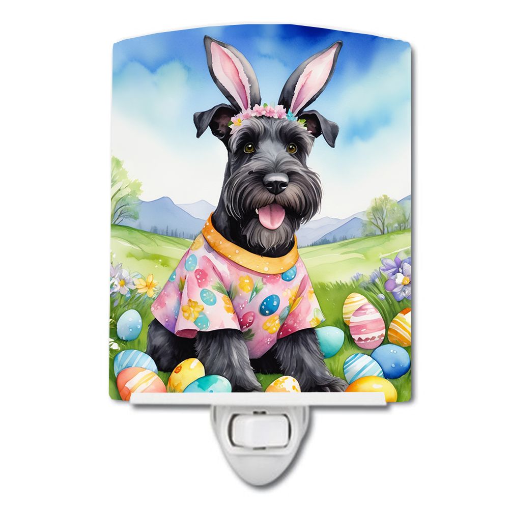 NEW Schnauzer Easter Egg Hunt Ceramic Night Light Compact, UL-Certified, Ideal for Bedroom, Bathroom, Nursery, Hallway, Kitchen,