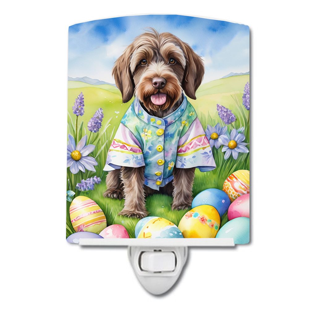 NEW Wirehaired Pointing Griffon Easter Egg Hunt Ceramic Night Light Compact, UL-Certified, Ideal for Bedroom, Bathroom, Nursery,
