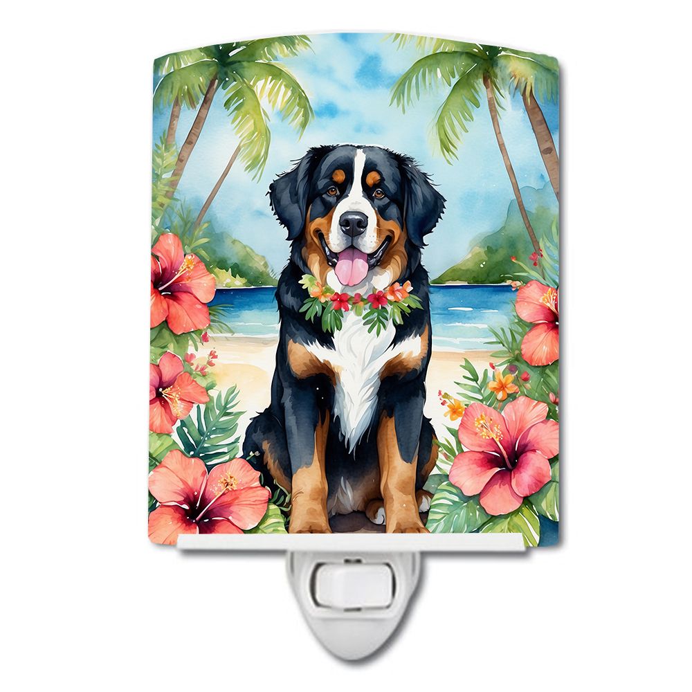 NEW Bernese Mountain Dog Luau Ceramic Night Light Compact, UL-Certified, Ideal for Bedroom, Bathroom, Nursery, Hallway, Kitchen,