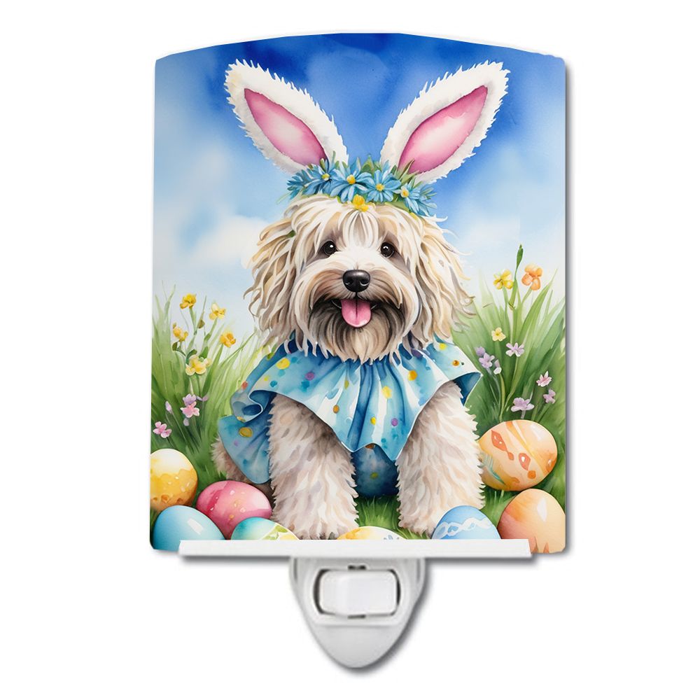NEW Puli Easter Egg Hunt Ceramic Night Light Compact, UL-Certified, Ideal for Bedroom, Bathroom, Nursery, Hallway, Kitchen, 6x4x