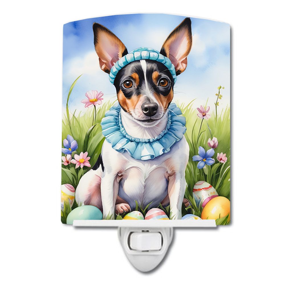 NEW Rat Terrier Easter Egg Hunt Ceramic Night Light Compact, UL-Certified, Ideal for Bedroom, Bathroom, Nursery, Hallway, Kitche