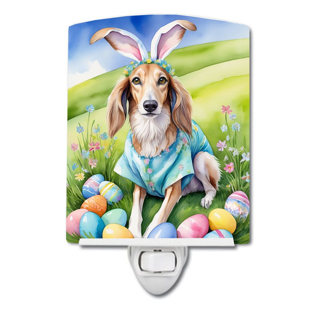 NEW Saluki Easter Egg Hunt Ceramic Night Light Compact, UL-Certified, Ideal for Bedroom, Bathroom, Nursery, Hallway, Kitchen, 6x