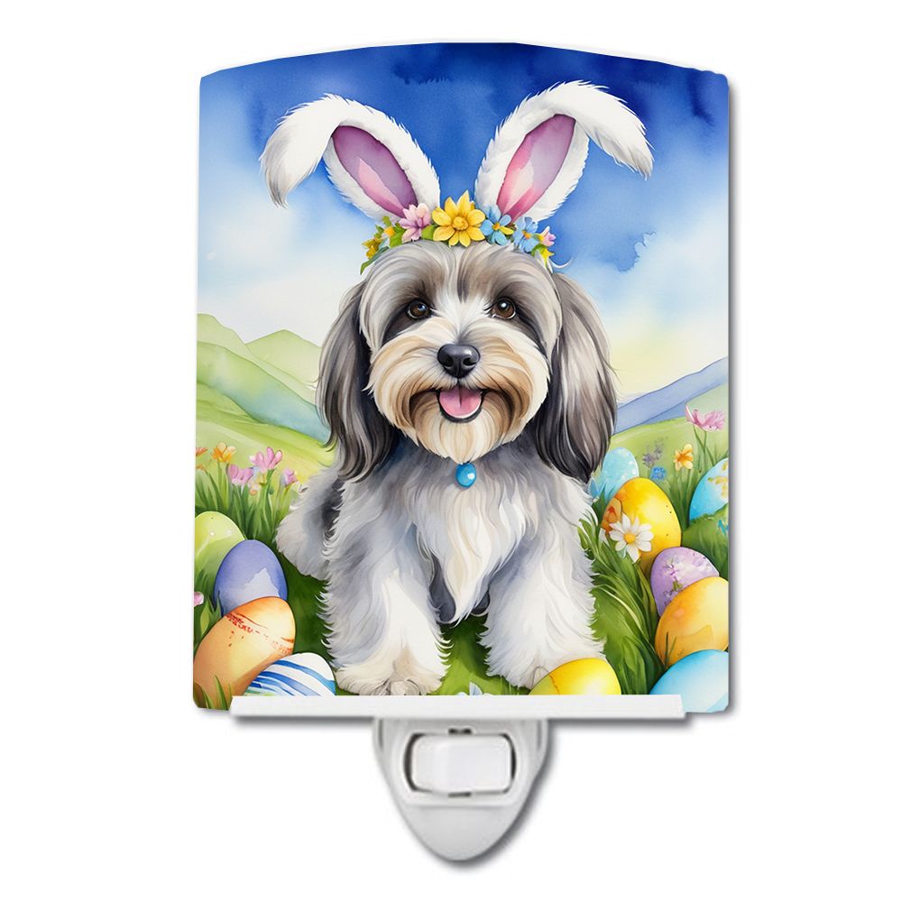 NEW Tibetan Terrier Easter Egg Hunt Ceramic Night Light Compact, UL-Certified, Ideal for Bedroom, Bathroom, Nursery, Hallway, Ki