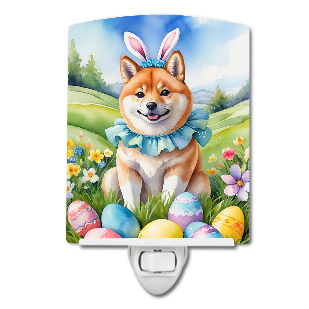 NEW Shiba Inu Easter Egg Hunt Ceramic Night Light Compact, UL-Certified, Ideal for Bedroom, Bathroom, Nursery, Hallway, Kitchen,