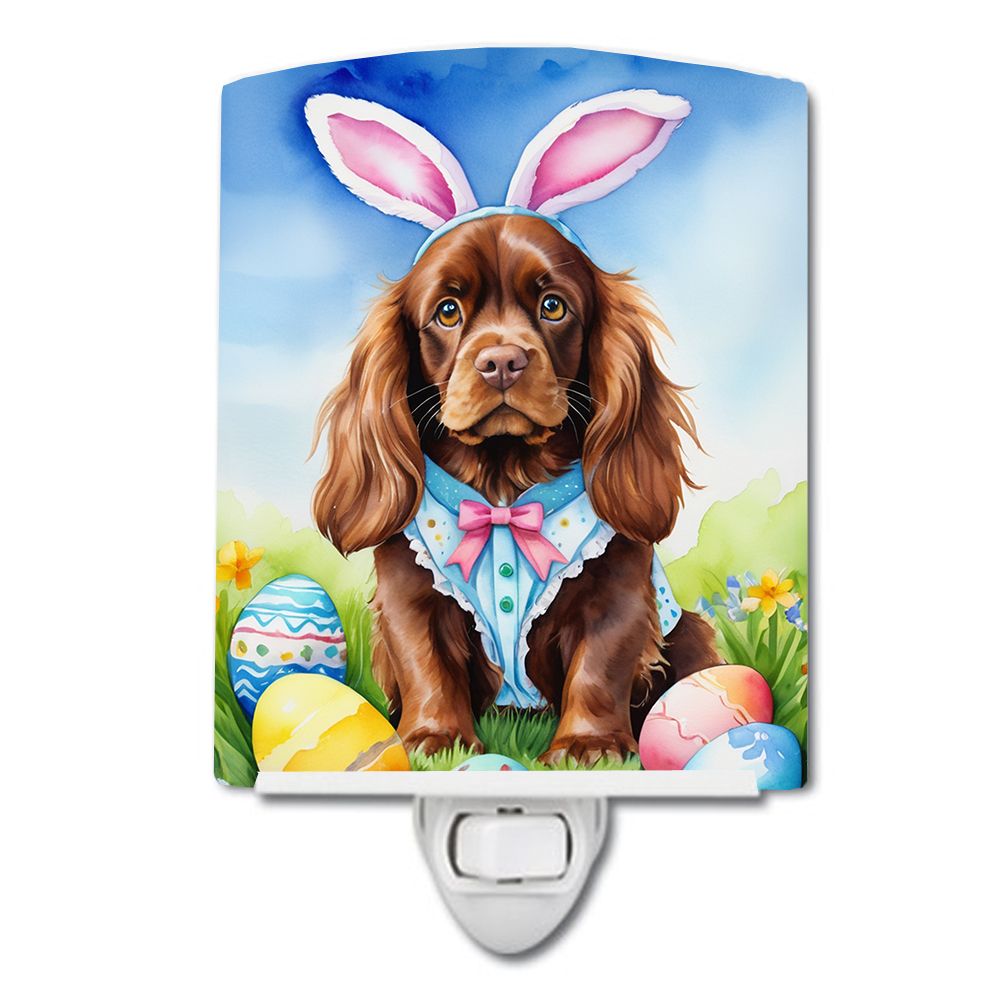 NEW Sussex Spaniel Easter Egg Hunt Ceramic Night Light Compact, UL-Certified, Ideal for Bedroom, Bathroom, Nursery, Hallway, Kit