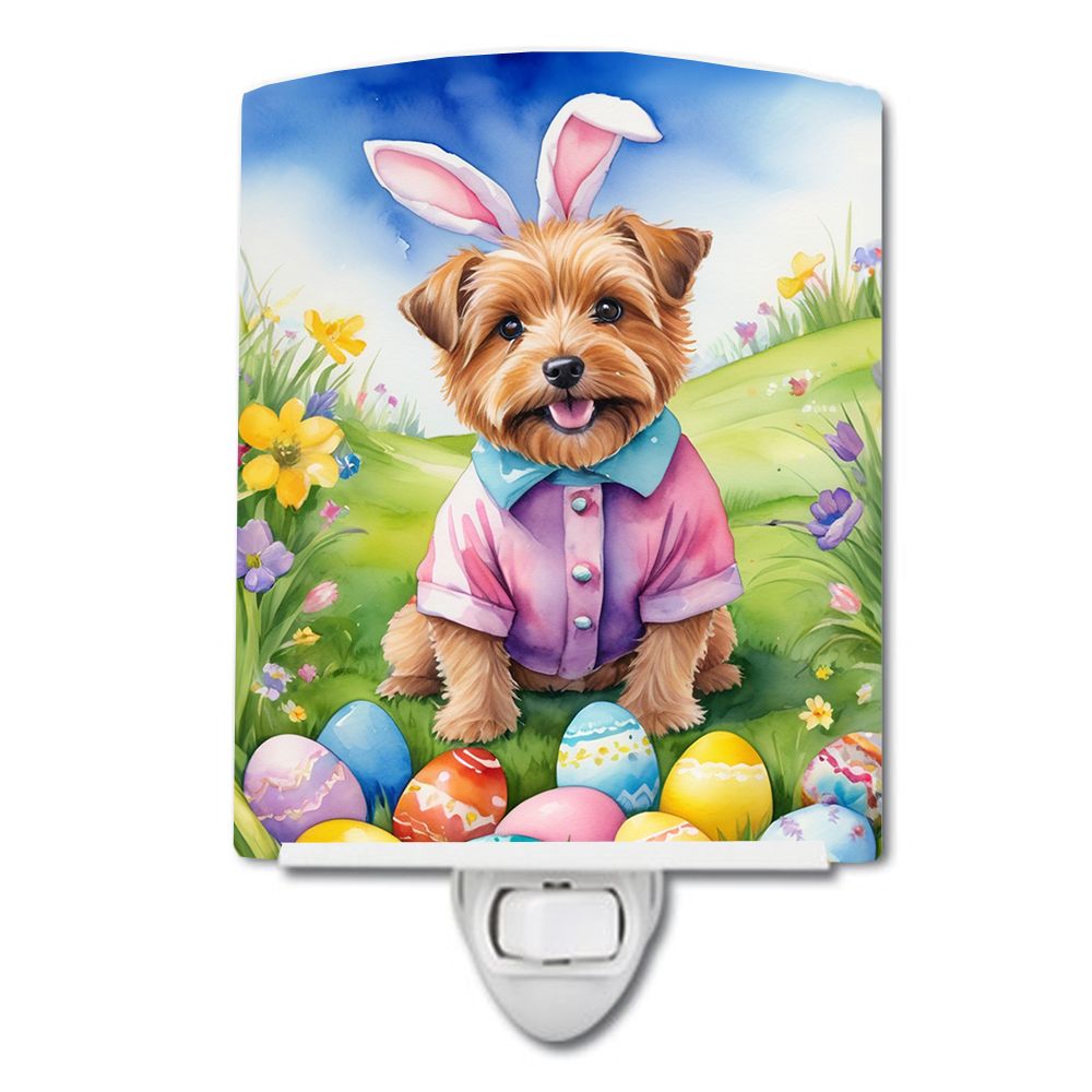 NEW Norfolk Terrier Easter Egg Hunt Ceramic Night Light Compact, UL-Certified, Ideal for Bedroom, Bathroom, Nursery, Hallway, Ki