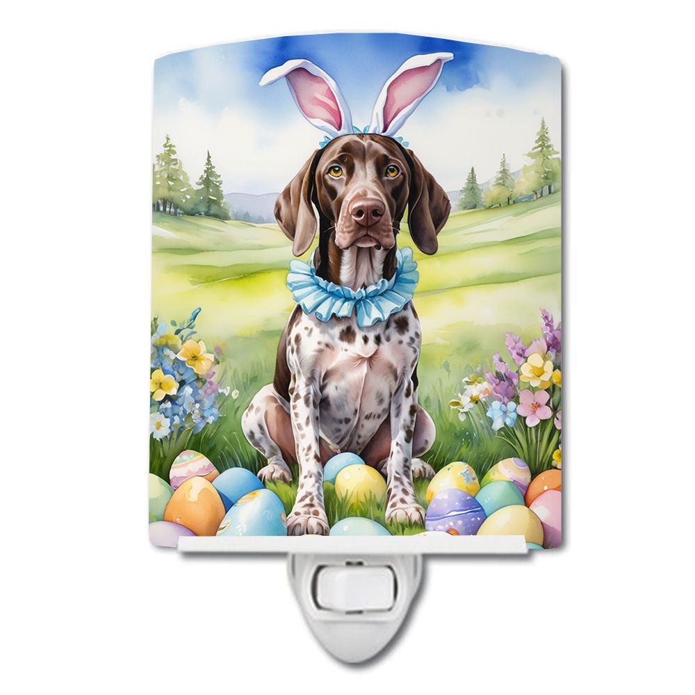 NEW German Shorthaired Pointer Easter Egg Hunt Ceramic Night Light Compact, UL-Certified, Ideal for Bedroom, Bathroom, Nursery, 