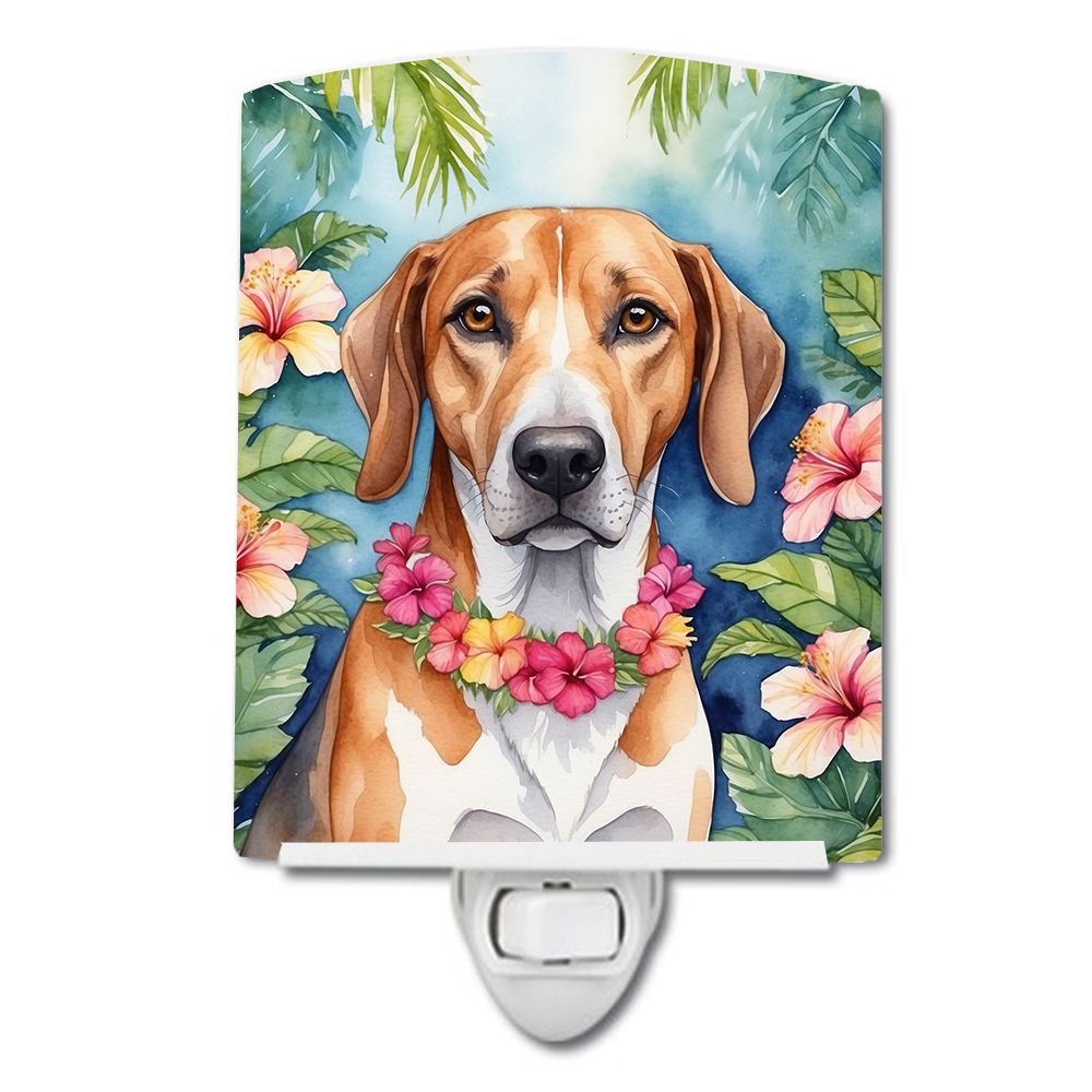 NEW American Foxhound Luau Ceramic Night Light Compact, UL-Certified, Ideal for Bedroom, Bathroom, Nursery, Hallway, Kitchen, 6x
