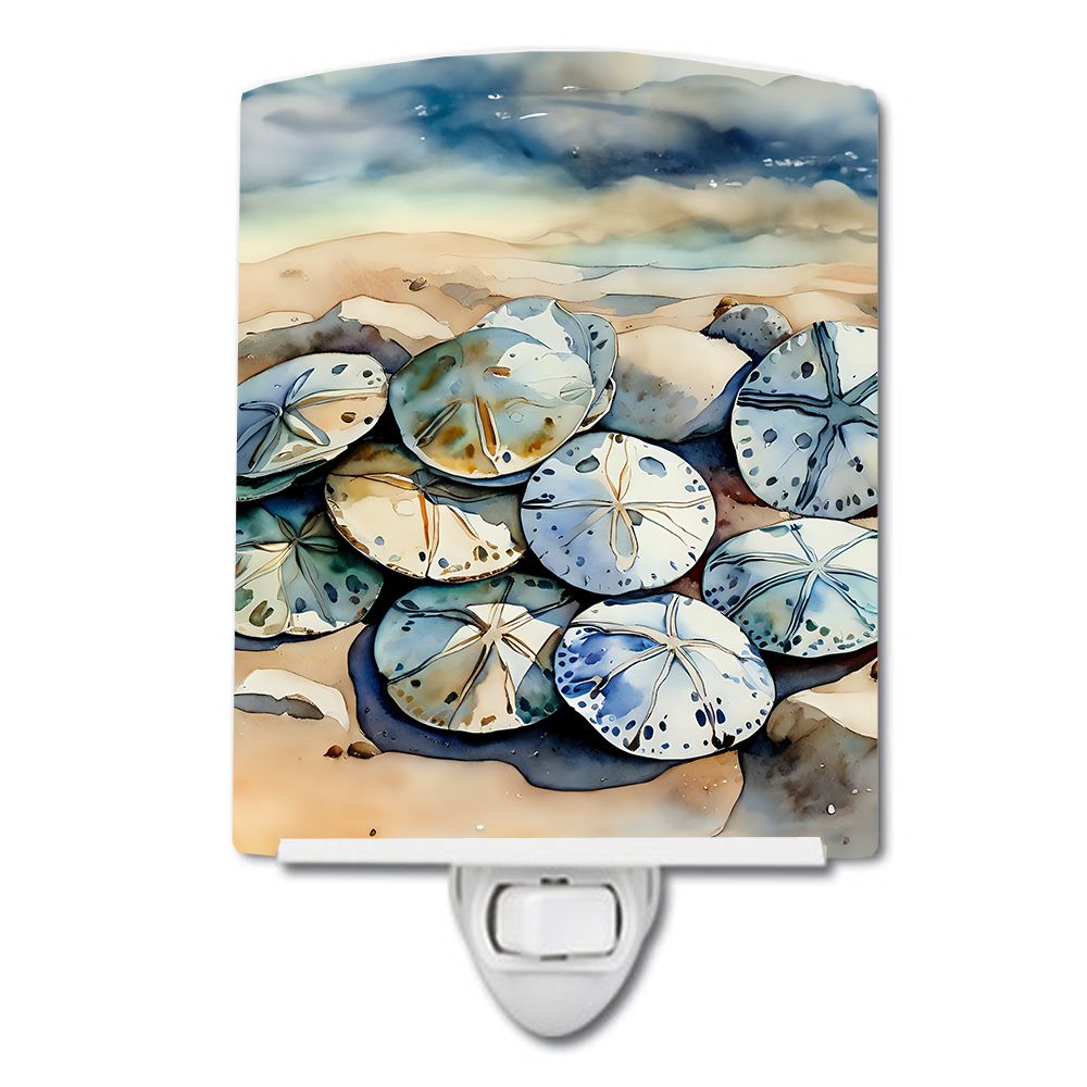 NEW Sand Dollars Ceramic Night Light Compact, UL-Certified, Ideal for Bedroom, Bathroom, Nursery, Hallway, Kitchen, 6x4x3, Multi