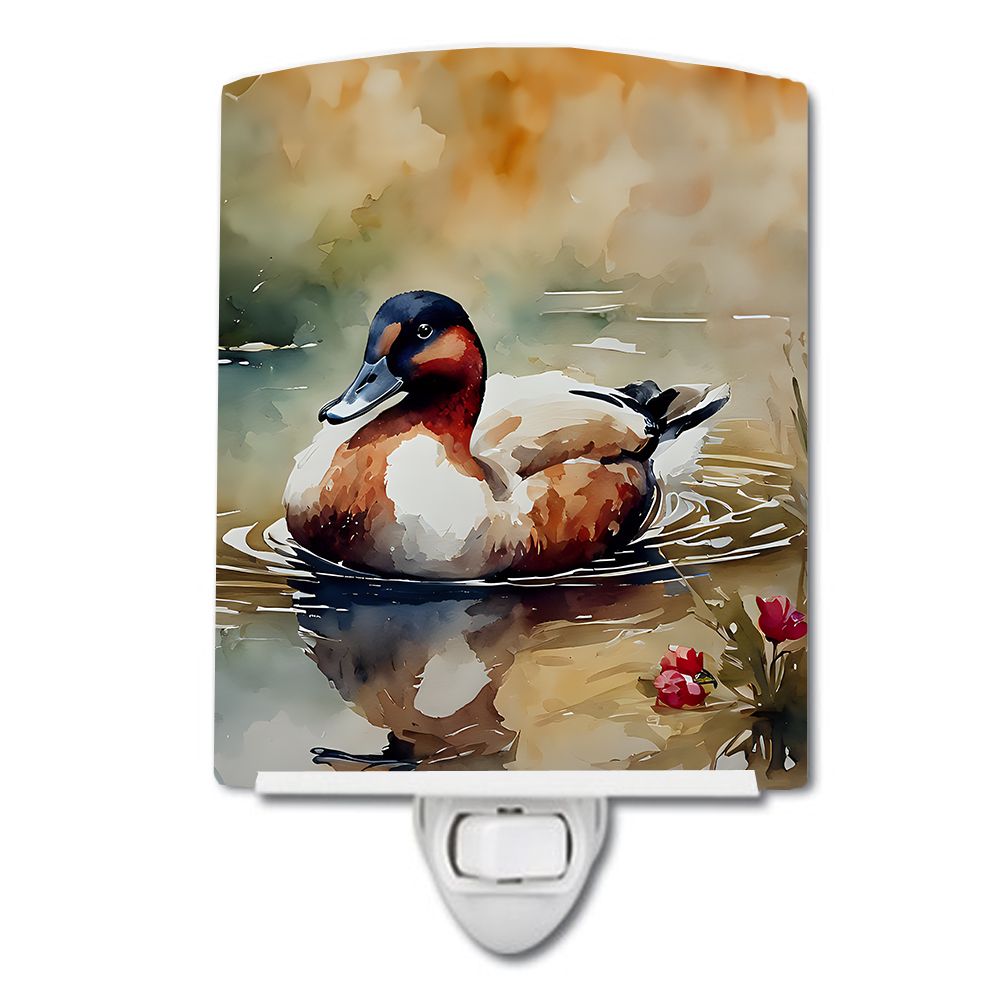 NEW Canvasback Ceramic Night Light Compact, UL-Certified, Ideal for Bedroom, Bathroom, Nursery, Hallway, Kitchen, 6x4x3, Multico