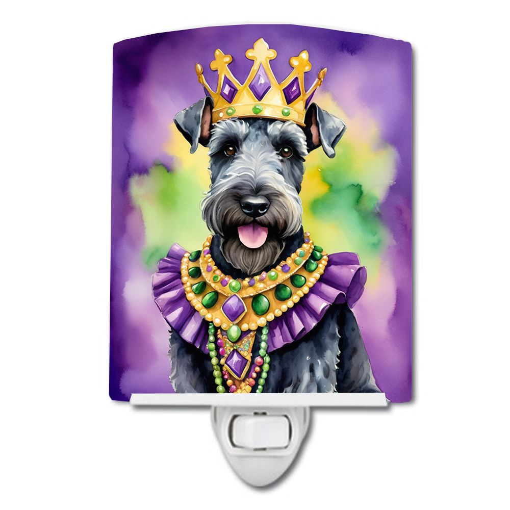 NEW Kerry Blue Terrier King of Mardi Gras Ceramic Night Light Compact, UL-Certified, Ideal for Bedroom, Bathroom, Nursery, Hallw