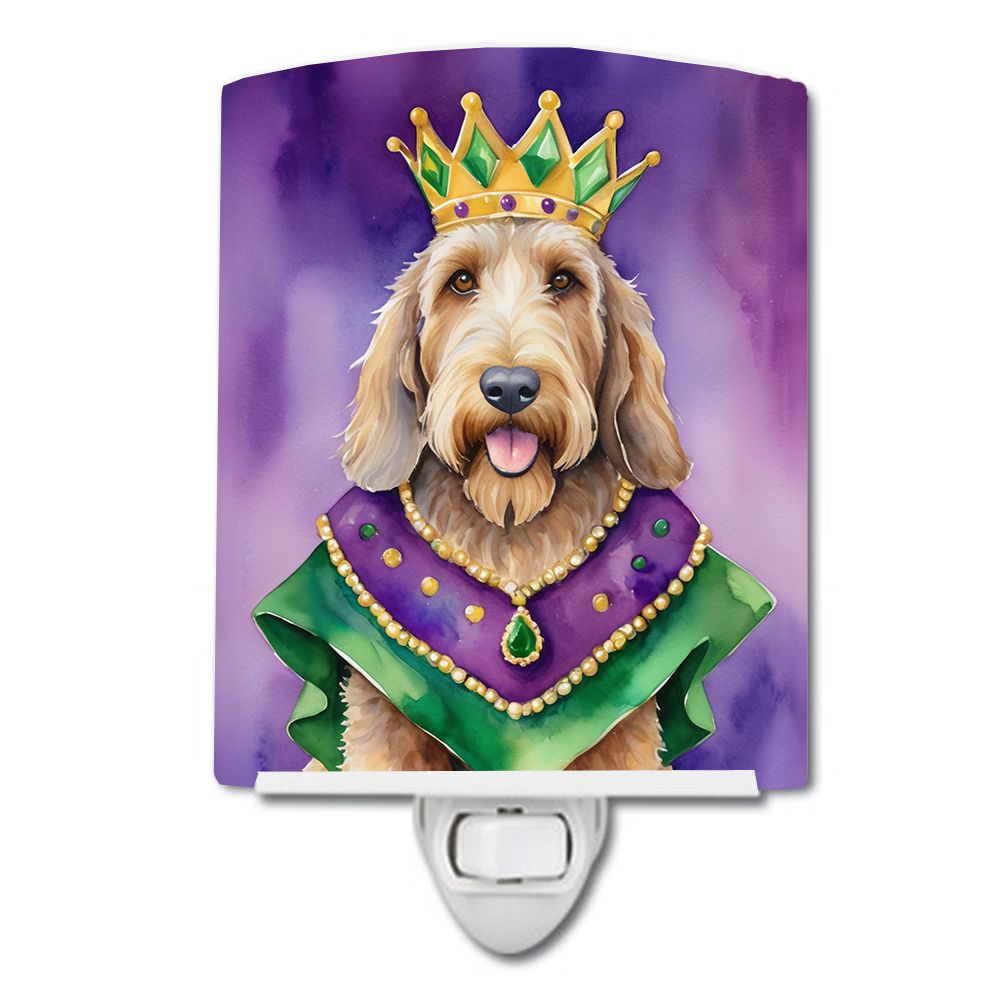 NEW Otterhound King of Mardi Gras Ceramic Night Light Compact, UL-Certified, Ideal for Bedroom, Bathroom, Nursery, Hallway, Kitc