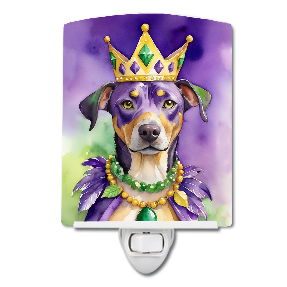 NEW Catahoula King of Mardi Gras Ceramic Night Light Compact, UL-Certified, Ideal for Bedroom, Bathroom, Nursery, Hallway, Kitch