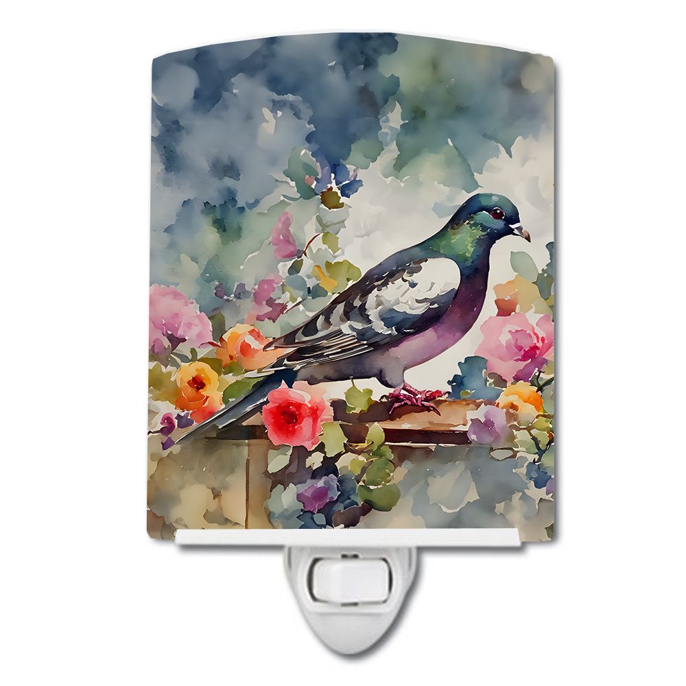 NEW Pigeon Ceramic Night Light Compact, UL-Certified, Ideal for Bedroom, Bathroom, Nursery, Hallway, Kitchen, 6x4x3, Multicolor