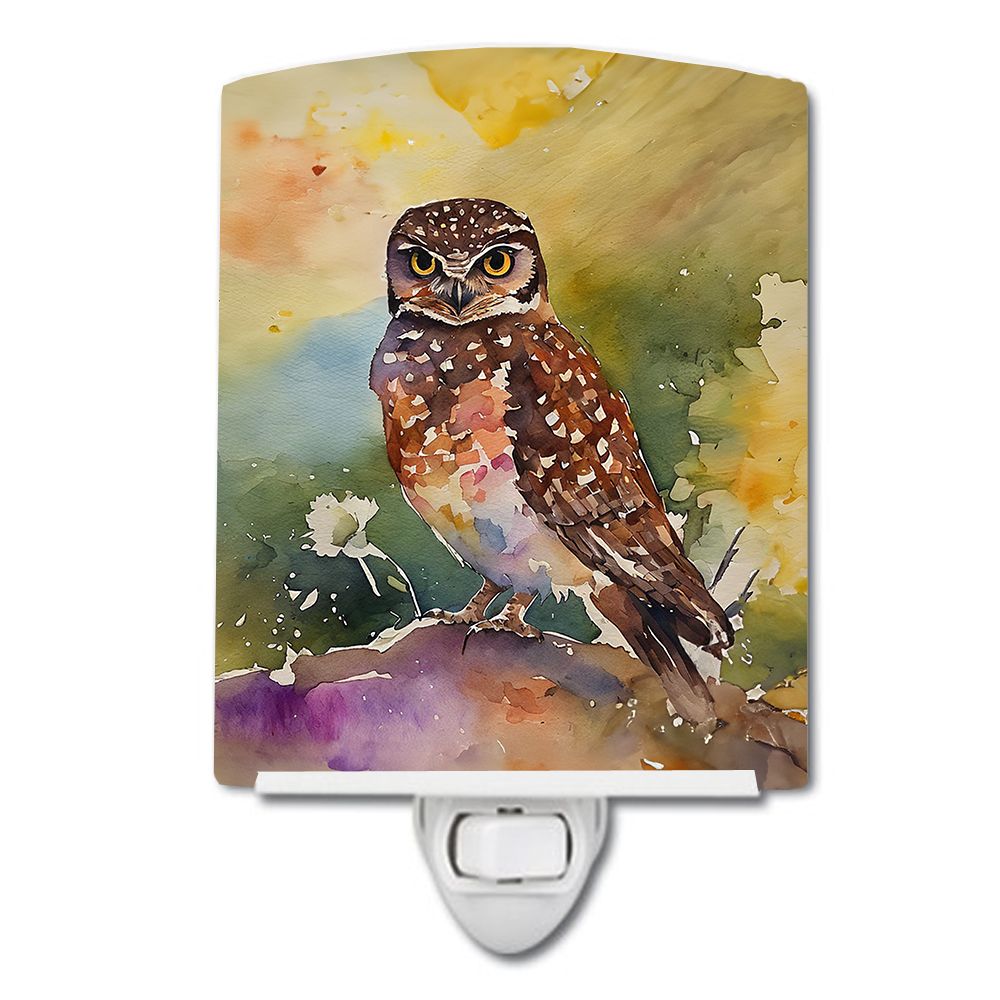 NEW Burrowing Owl Ceramic Night Light Compact, UL-Certified, Ideal for Bedroom, Bathroom, Nursery, Hallway, Kitchen, 6x4x3, Mult