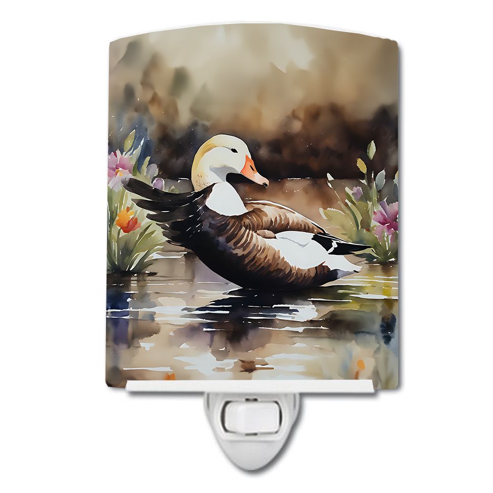NEW Common Eider Duck Ceramic Night Light Compact, UL-Certified, Ideal for Bedroom, Bathroom, Nursery, Hallway, Kitchen, 6x4x3, 