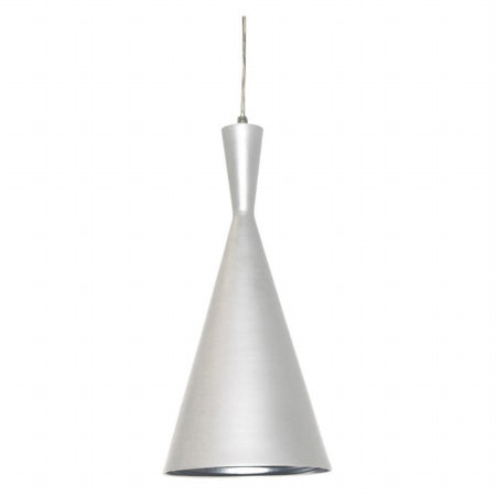 Dainolite HKI-81P-WH 1 Light Pendant- Matte White Silver - 1 100 Watt