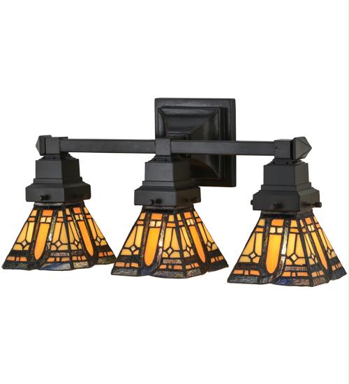 Meyda 153627 20 in W Sierra Prairie Mission 3 Lt Vanity Light