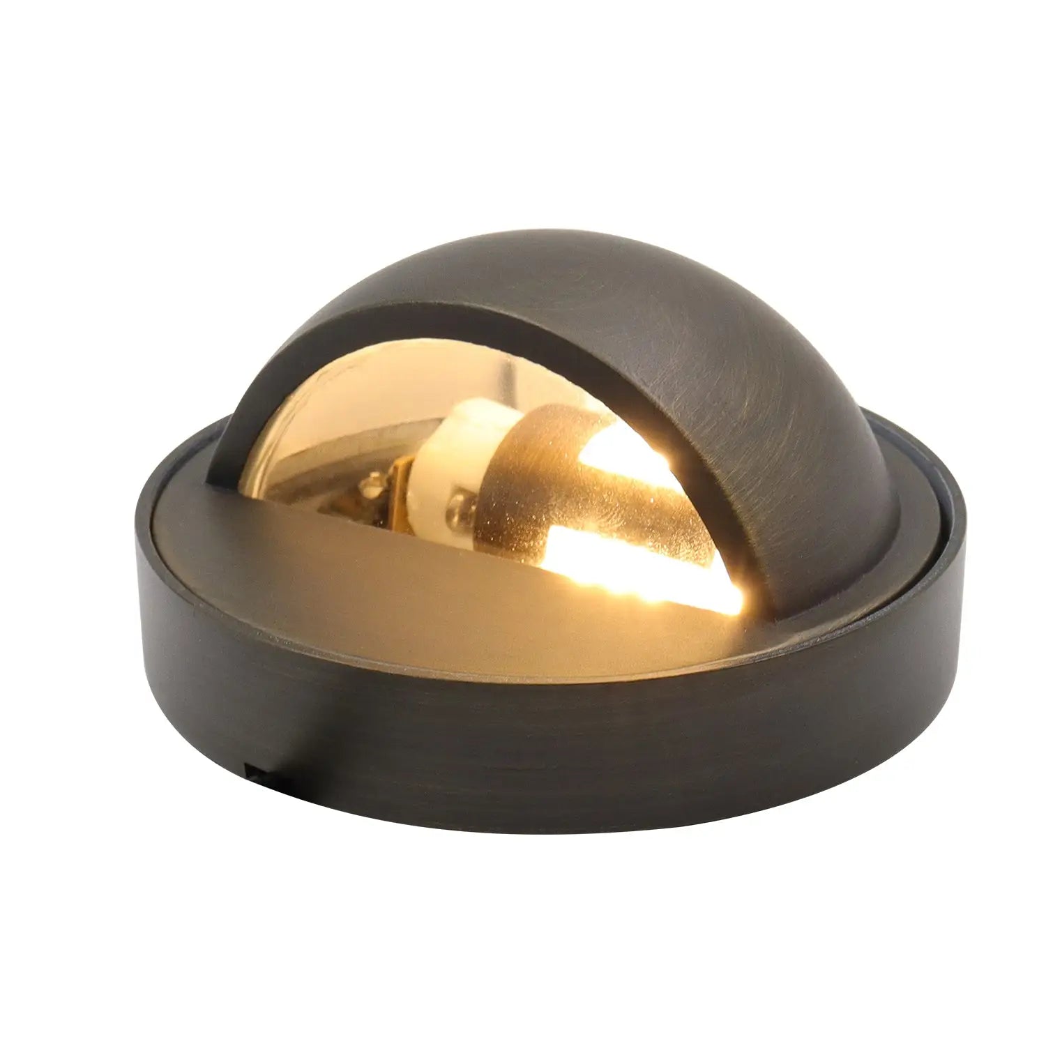 Die-Cast Brass Deck Light Outdoor with Clear Glass and GU5.3 Socket