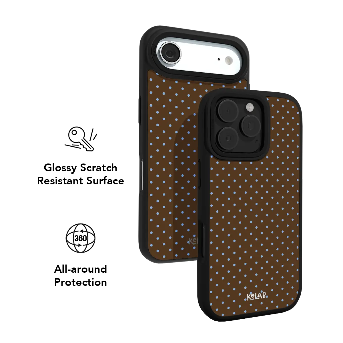 Blueberry Espresso | Brown Polka Dot iPhone Case
