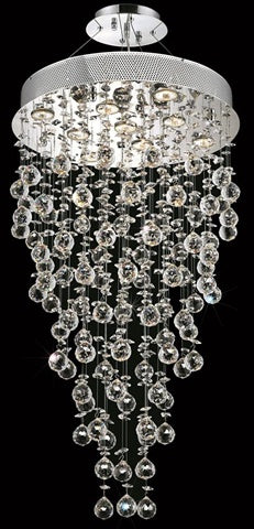Elegant Lighting 2006D20c-Rc 20 D x 36 in galaxy collection Hanging Fixture - Royal cut- chrome