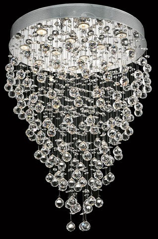 Elegant Lighting 2006D28c-Rc 28 D x 36 in galaxy collection Hanging Fixture - Royal cut- chrome