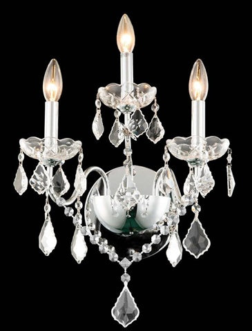Elegant Lighting 2015W3c-Rc 13 x 17 in St Francis collection Wall Sconce - Royal cut- chrome