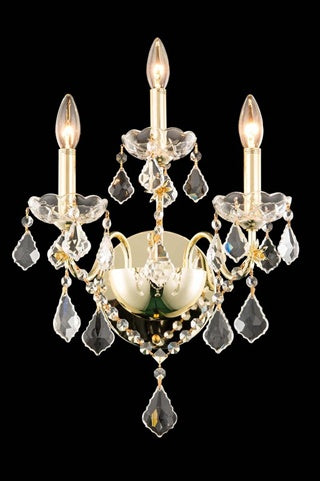 Elegant Lighting 2015W3g-Rc 13 x 17 in St Francis collection Wall Sconce - Royal cut  gold