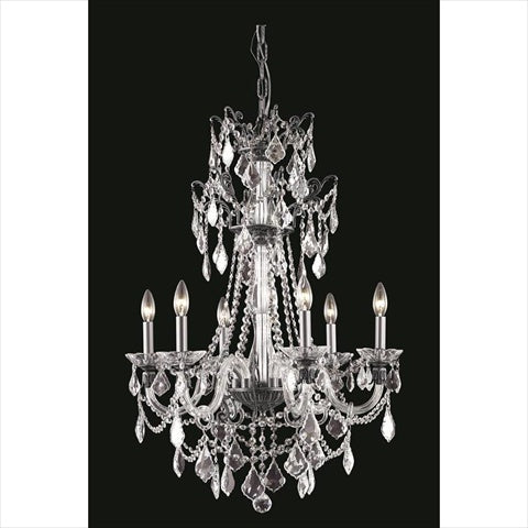 Elegant Lighting 2016D26DB-Rc 24 D x 21 in St Francis collection Hanging Fixture - Royal cut- Dark Bronze